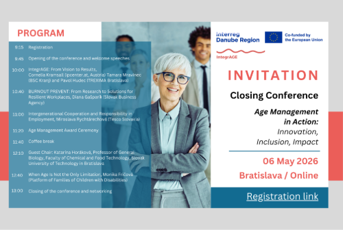 IntegrAGE zárókonferencia Pozsonyban IntegrAGE zárókonferencia Pozsonyban