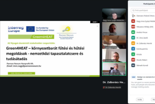 Második regionális Green4HEAT stakeholder találkozó Nyugat Dunántúlon Második regionális Green4HEAT stakeholder találkozó Nyugat Dunántúlon